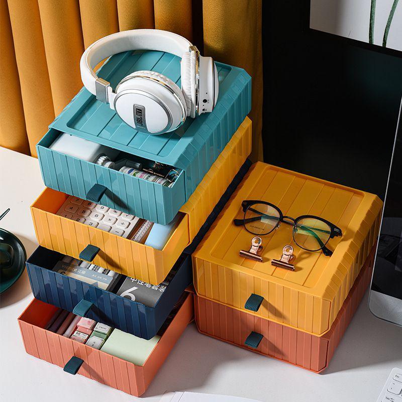 Durable Desktop Organizer Storage Box With Mini Drawer For Cosmetics And More