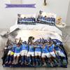 Napoli Football Team Pattern Bedding Home Decoration Birthday Gift (1 * Duvet Cover + 2 * Pillowcase, Without Core)