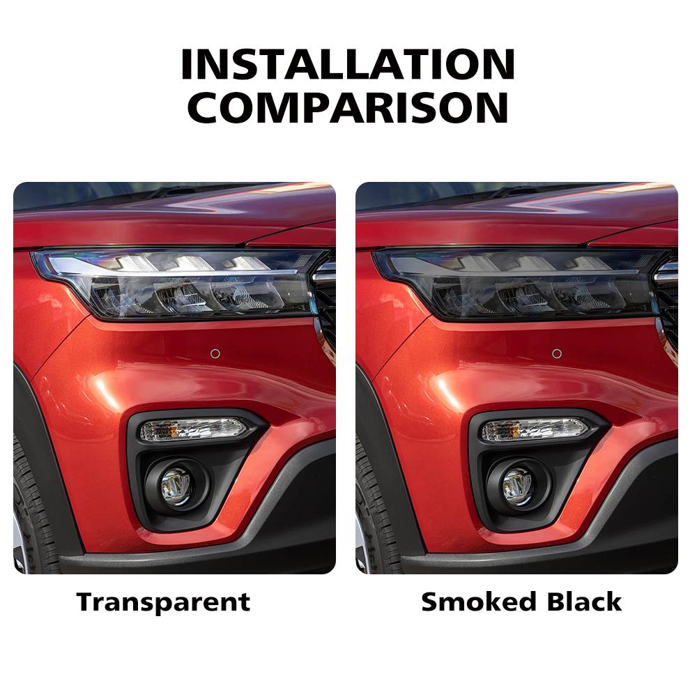 High-Gloss Smoke Black TPU Headlight Protective Film for Suzuki S-Cross 2025-2026 Pre-Cut PPF Anti-Scratch Vinyl Wrap Kit
