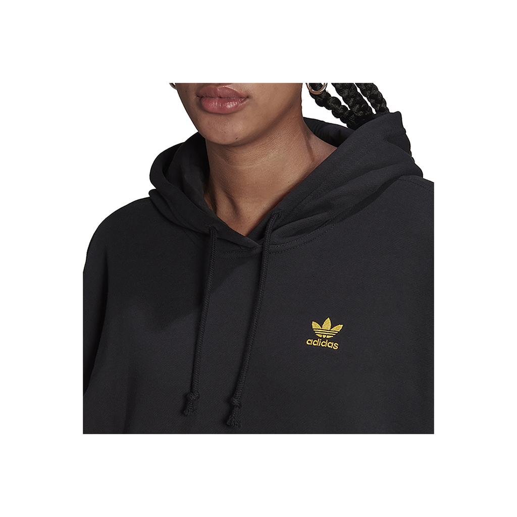 Adidas Originals Marimekko Logo Embroidered Loose Fit Sports Hoodie Women Hoodies Black H20415