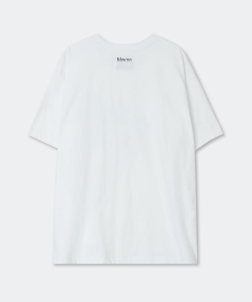 KINETO Women Star Shine Embossed Print T-Shirt_White