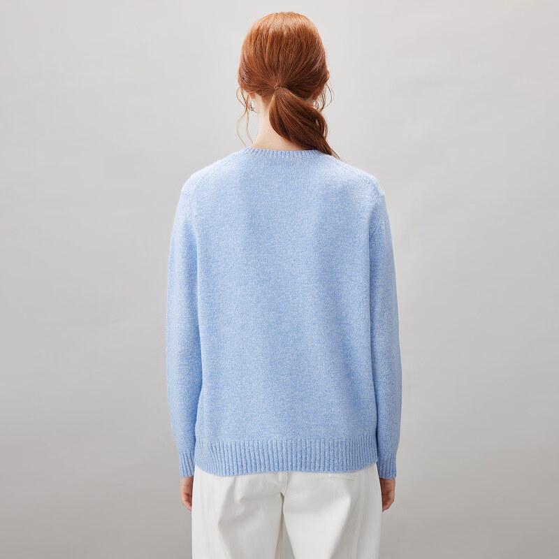Kemengboka Women's 100% Cashmere Half-Zip Thickened Sweater