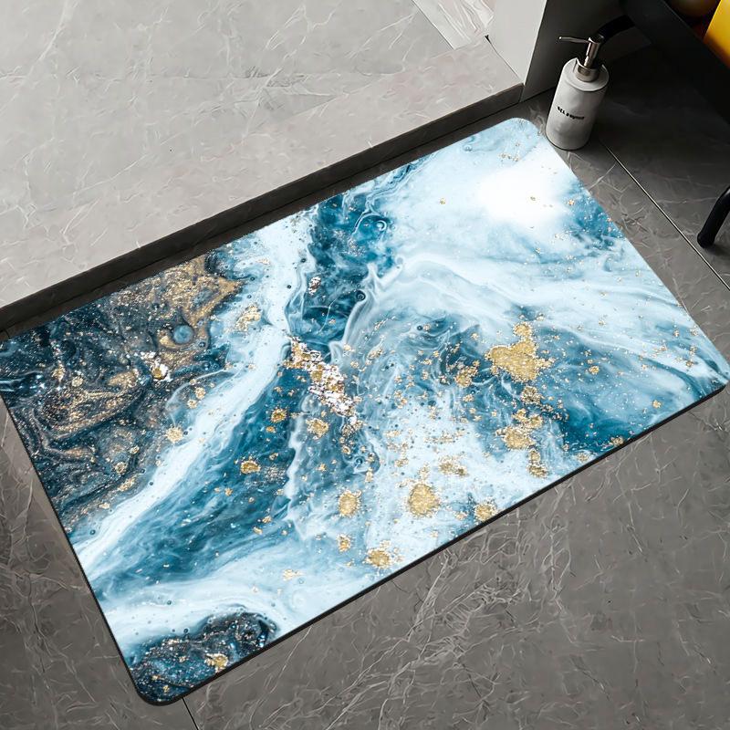 Super Absorbent Floor Mat for Bathroom Non Slip Diatomaceous Bath Mats Fast Drying Soft Carpet Shower Tub Outdoor Doormats Decor