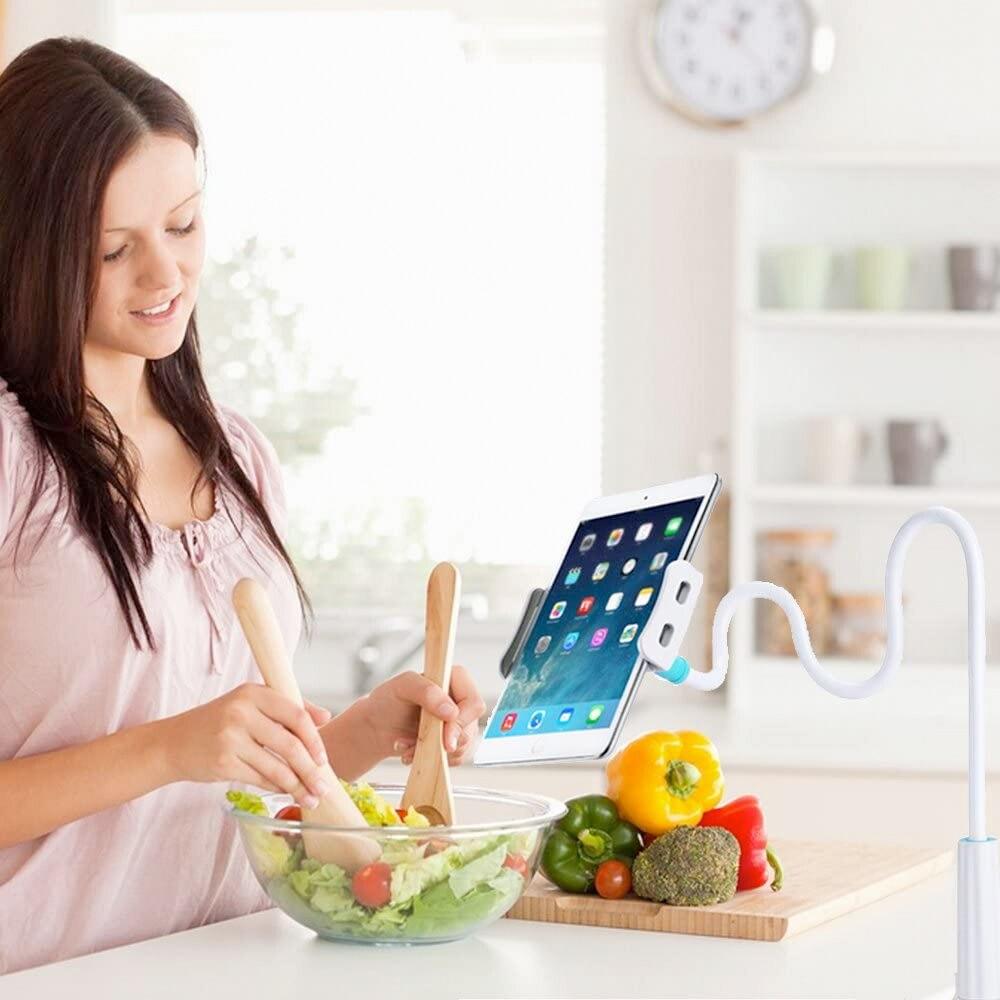 Große Tablet-Halterung 80 cm langer Arm Bett-Tablet-Halterung für iPad Air Pro Mini Tablet-Ständer Klipphalterung 4 bis 12 Zoll Tablets