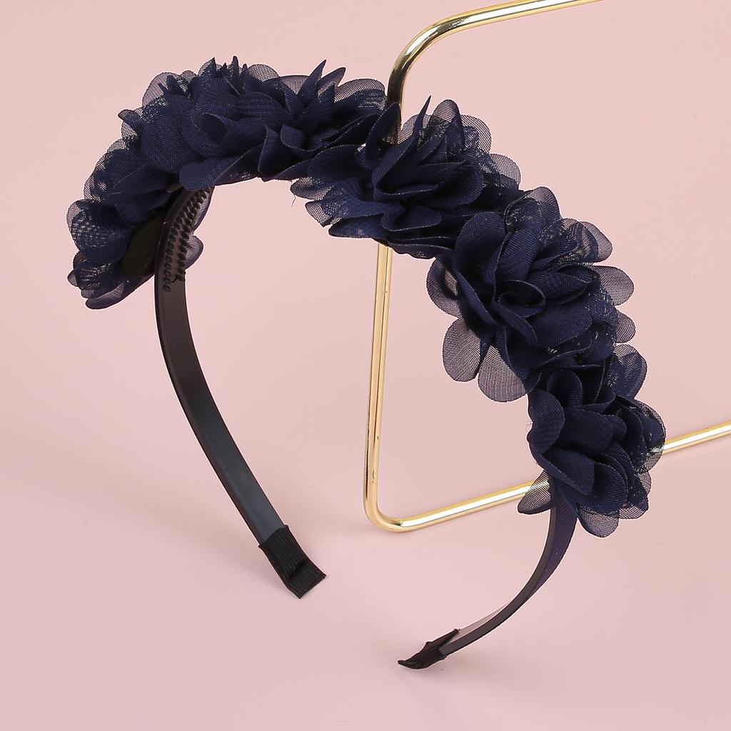 Fashion Chiffon Flower Headbands Plastic Teeth Hairbands Baby Girls Headbands Children Kids Floral Hairband Hair Accessories Set