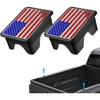 N Flag Stake Pocket Covers, Rear Truck Bed Rail Black&CBlue&Red