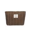 Large Capacity Makeup Bag Fashion Chessboard Grid Portable Wash Pouch Storage