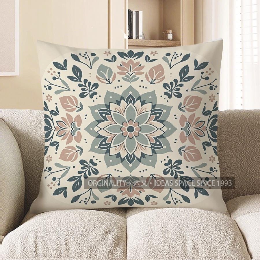 Home Decor Bohemian Mandala Pattern Decorative Throw Pillow Pattern Cushion Cover Suitable For Sofa Bedroom Car Pillow Cover