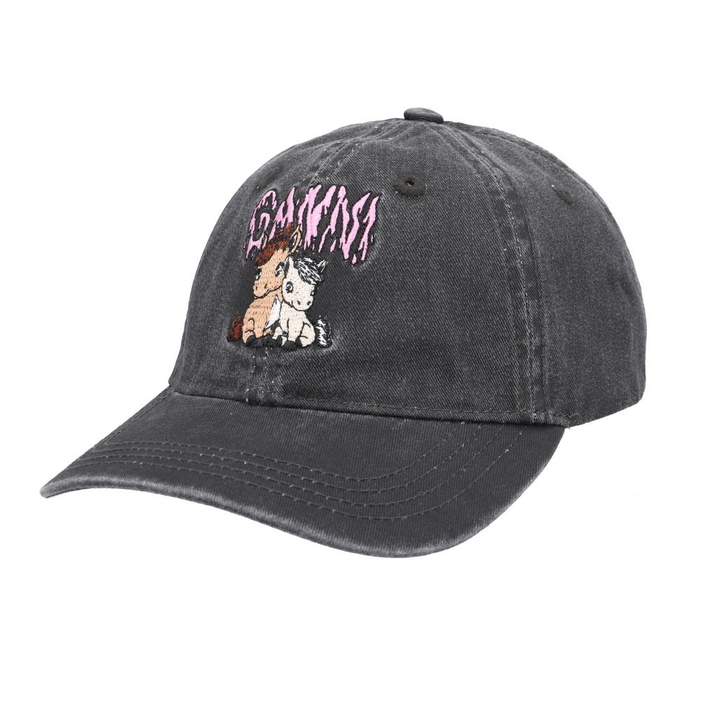 Ganni Vintage Washed Pony Logo Baseball Cap B3020094 B3020094 252
