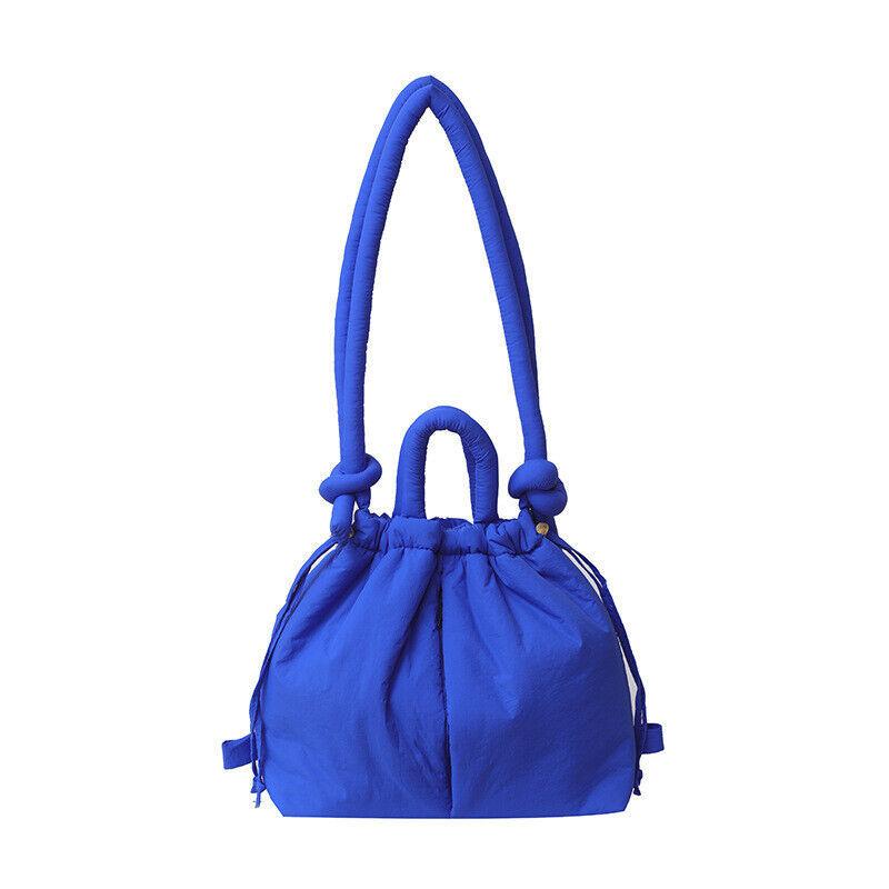 Lässige große Puffer-Tragetasche Designer-gepolsterte Nylon-Handtaschen für Damen mit geknotetem Riemen Schulter-Crossbody-Taschen Warm