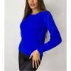 New Plush Pullover Solid Color Long Sleeve Large Size Round Neck Imitation Mink Knitted Sweater Women