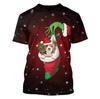 New Year Christmas Men's T-shirt O Collar Cosplay Clothing HD 3D Printed Casual Short Sleeve Shirt Oversized Hip Hop Street Top