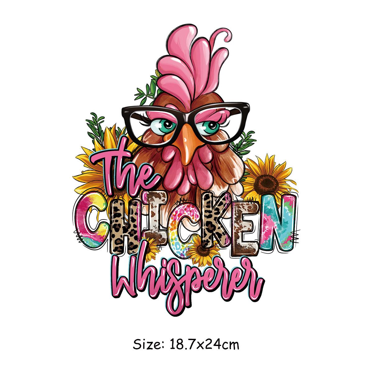 

1 лист, очки, термопереносная наклейка с куриным текстом, подсолнух, мультяшное животное, петух, сделай сам, термоперенос, для жилета, тканевые игрушки, шапки