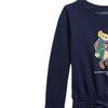 Polo Ralph Lauren Logo Bear Print Long Sleeve Dress Kids Dresses Blue 313916767-002