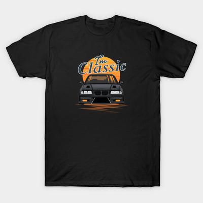Asian Size Men Print T-shirt E36 Bimmer Classic No-Cut Heat Transfer Print Cotton Tshirt