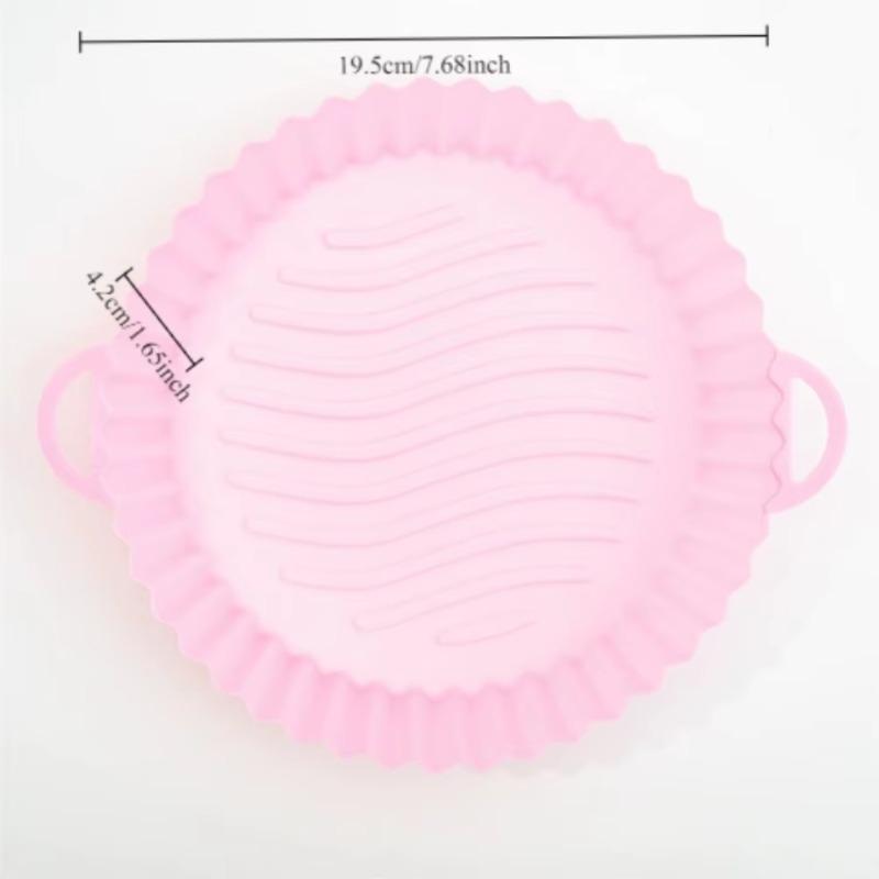Baking Bread Pan Reusable Silicone Air Fryer Basket Liner Pot Tray Container Baking Mold Canister Shape Protector Accessories