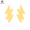 Punk Stainless Steel Lightning Earring for Women Sun Piercing Jewelry Cool Girls Personality Earrings Gifts Accessories