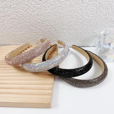 Vollständiges Diamant-Schwamm-Stirnband super glänzend hochwertiges Stirnband modische Damen-Haaraccessoires