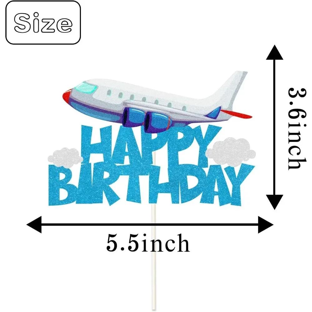 

Airplane Birthday Cake Topper,Airplane Travel Themed Birthday Party Decorations for Kids Birthday Party,Baby Shower синий