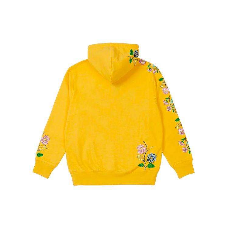 Palace FW21 Flower Stitch Hooded Sweatshirt Unisex Hoodies Yellow P21CS163