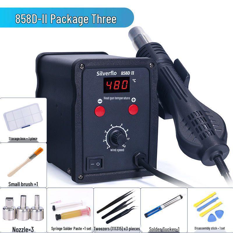 8586D High-Power 2-in-1 Desoldering Station: Constant Temperature Hot Air & Soldering Iron for Mobile Phone & Computer Chip Repair.