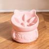 Slanted Mouth Pet Feeder Bowl Ceramic Cat High Foot Bowl Cat Slow Food Bowl  for Feeding