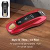 Solid Color ABS For Porsche Panamera Macan 718 Taycan 911 Cayman Boxster 971 Remote Smart Car Key Case Cover Car Accessories