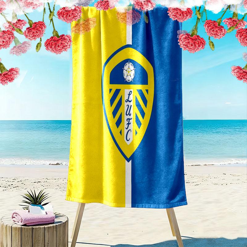 Leeds United A.F.C. logo Plážová osuška, Velká měkká rychleschnoucí osuška pro pláž, kempování, plavání