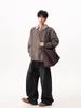Vintage Style V-Neck Faux Two-Piece Men's Winter Sweater - Trendy Loose Knit Polo
