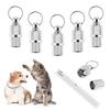 1-6Pcs Dog Cat Storage Tube Anti Lost Address Label Pet Name Address ID Tags Mini Metal Collar Tube Necklace Pendants Collars