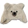 Cartoon Bear Plush Hat Adjustable Headwear Unisex Fashion Warm Lovely Hat for Adults and Kids