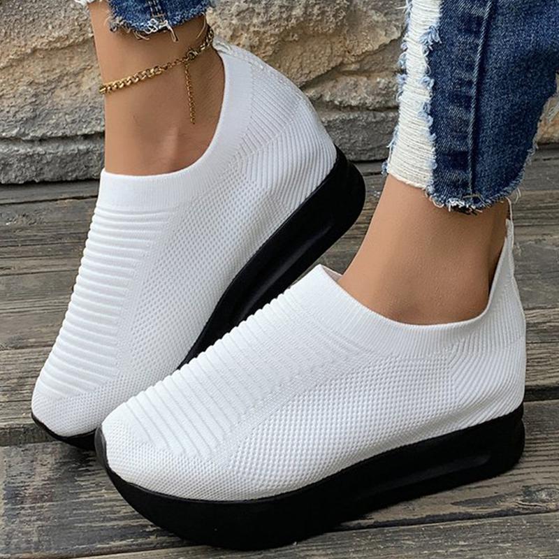 Fashion Soft Breathable Mesh Sneakers Women Spring Autumn 2025 Non Slip Platform Vulcanize Shoes for Woman Solid Color Casual Shoes Lady