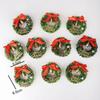 Mini Grass Christmas Wreath Dollhouse Decoration - Holiday Accessories