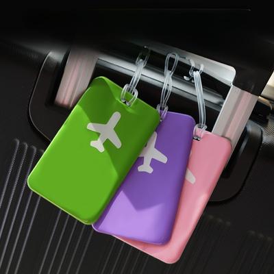 Serie Colori Macaron Etichette per Bagagli in PVC per Aeroporto Carte d'Imbarco per Viaggio di Lavoro Etichette per Valigie Etichetta per Bagagli per Prevenzione dello Smarrimento