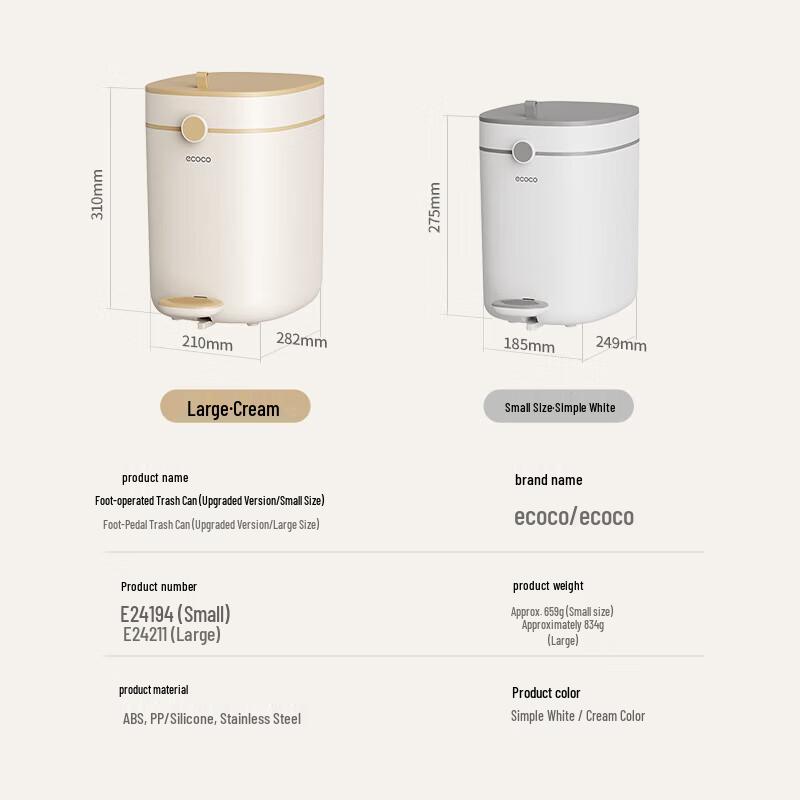 ecoco 8L Smart Automatic Bagging Trash Can