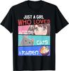 Just A Girl Who Loves Anime Cats & Ramen Lover Kawaii Otaku Gift Unisex T-Shirt