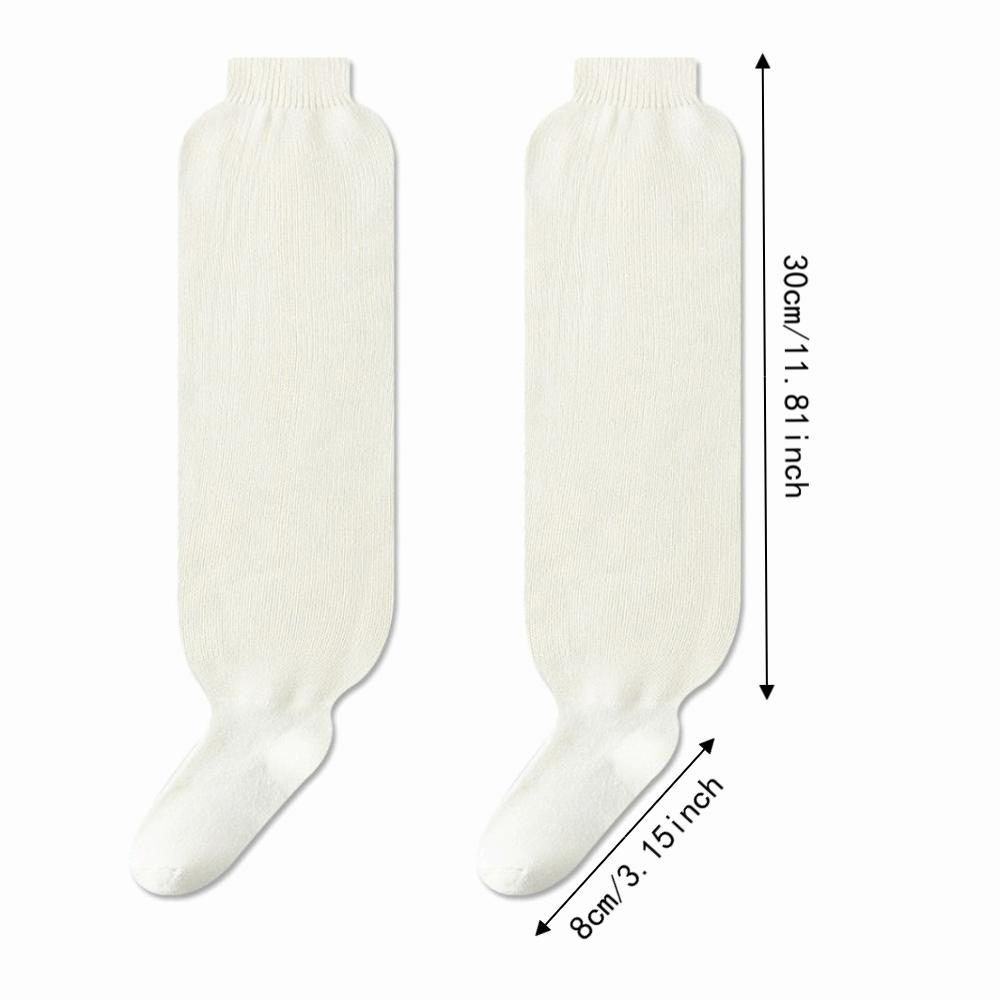 Korean-Style Women's Leg Warmers Solid Color Y2K JK Knee High Socks Elastic Comfortable JK Style Slouchy Socks Home Wear