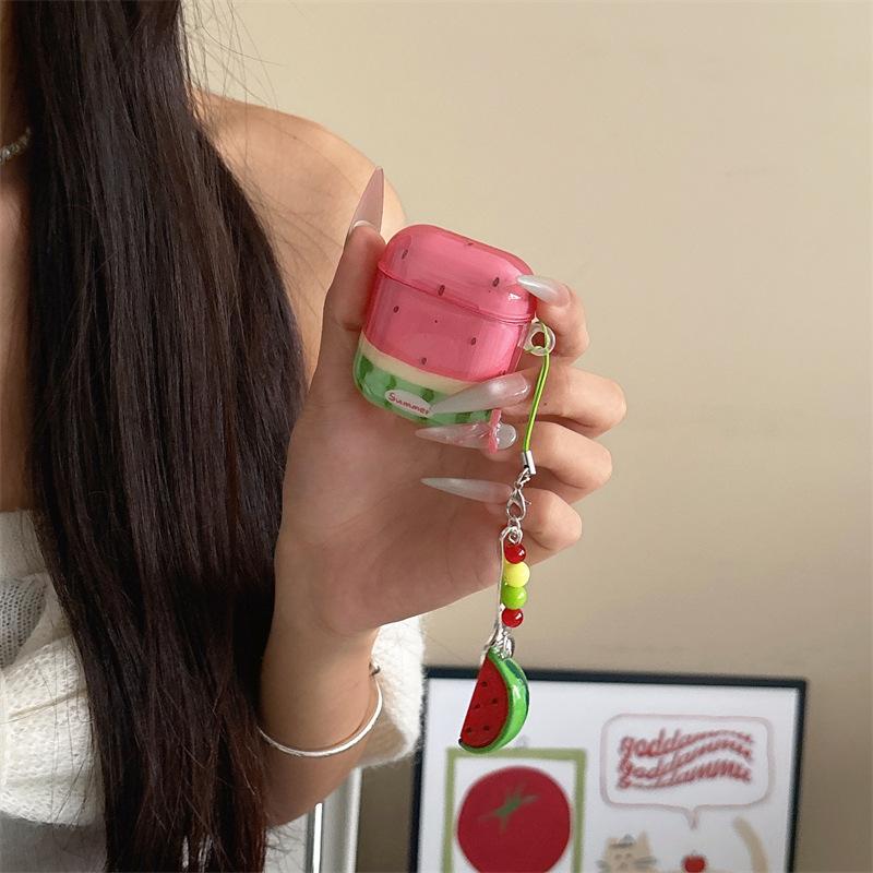 Creative Watermelon for AirPods1 Apple Bluetooth Wireless Headset Case Protective Cover 1/1/1 Generation Pro1 Pendant