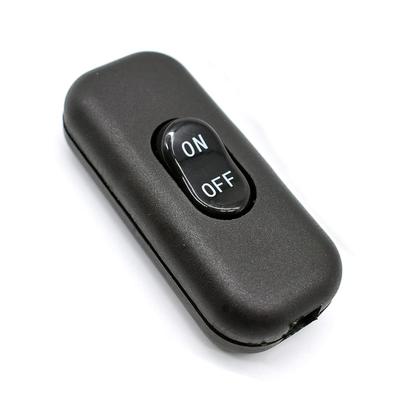 Yorochodo Inline Cord Intermediate Lamp Control Latching Press For Bedroom Table Desk Wiring Lighting Hand For AC250V 6A Switch, Switch, ON/OFF