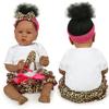 Baby Reborn 22 Doll African American Doll Silicone Vinyl Newborn  Dress Dolls