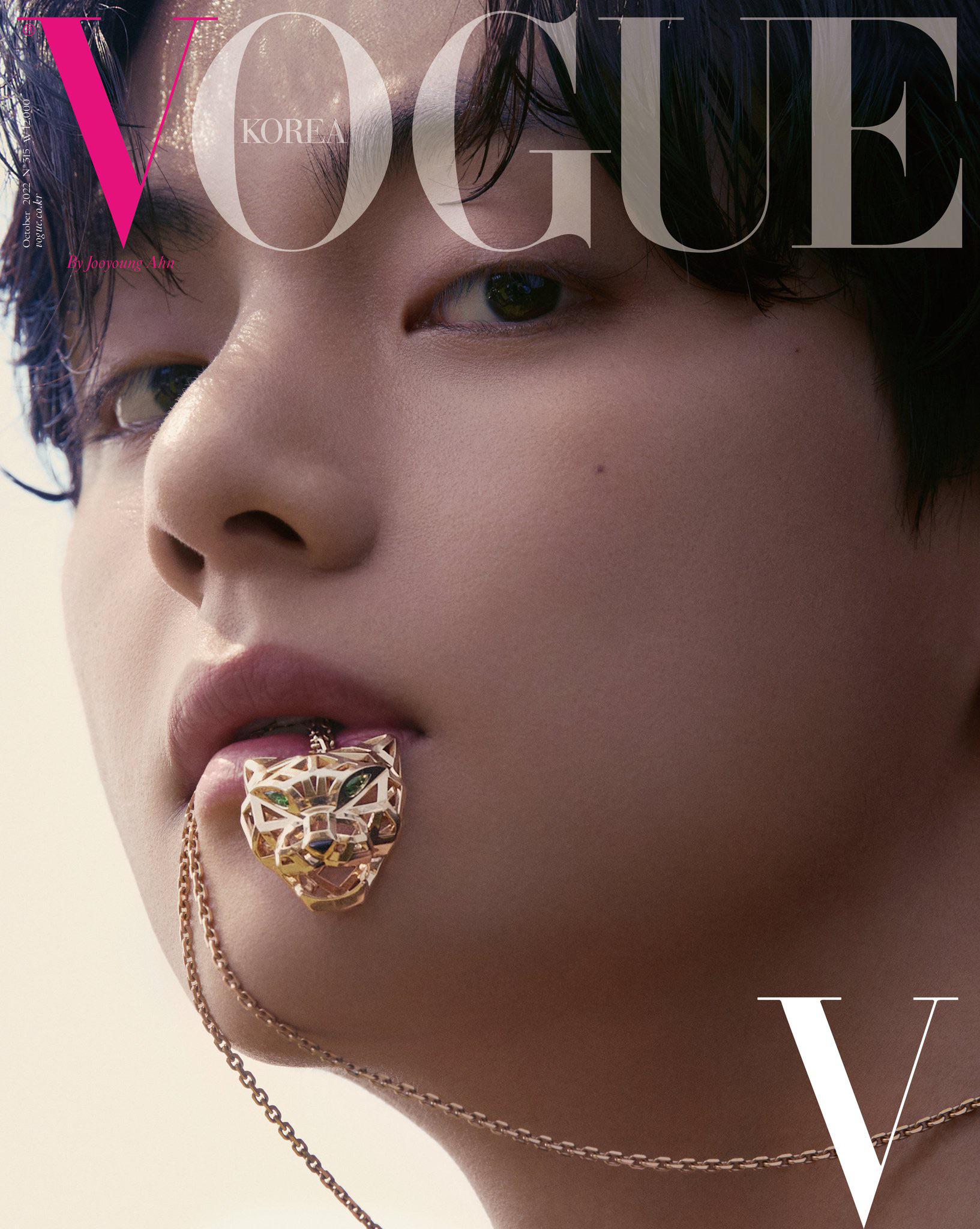 Vogue Korea, октябрь 2022 г. BTS, V обложка всего журнала, K Pop, K star, K fashion D