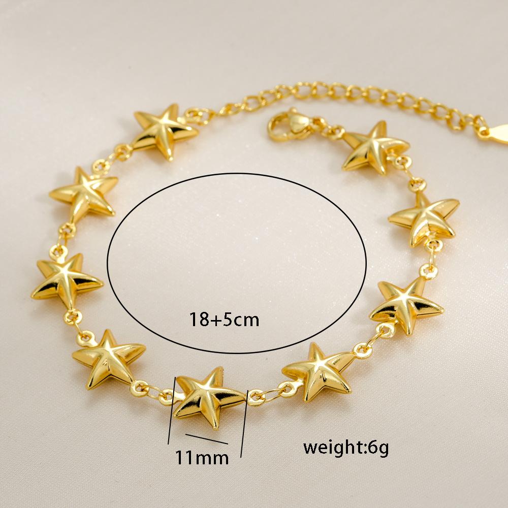 

Hollow hip hop shell water drop bracelet geometric water drop love type real gold plated cross bracelet