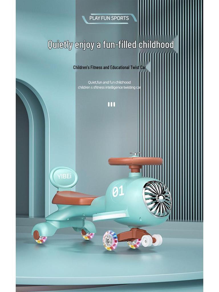 Children's Twist Car: Safe, Anti-Rollover Ride-On Toy for Boys, Girls, and Adults