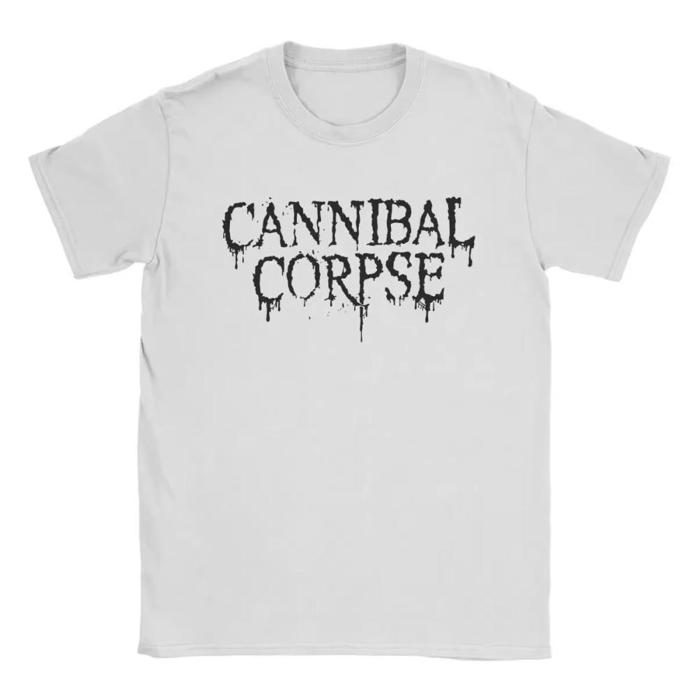 

Мужская футболка с логотипом Cannibal-Corpse, уникальная футболка из чистого хлопка, футболки с коротким рукавом, топы с круглым вырезом для вечеринок XXXXXL белый