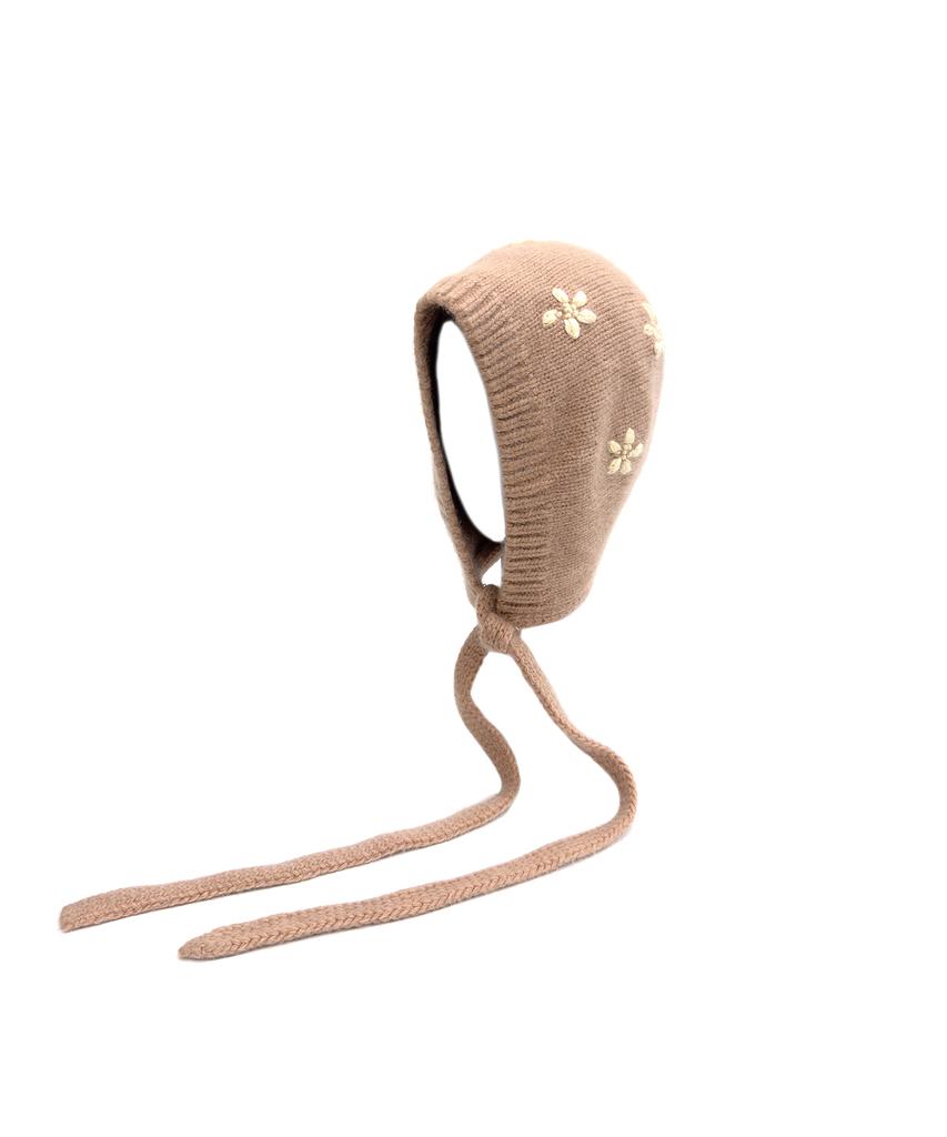 Ssekkondo Romi Daisy Wool Knit Bonnet Balaclava_2 Colors