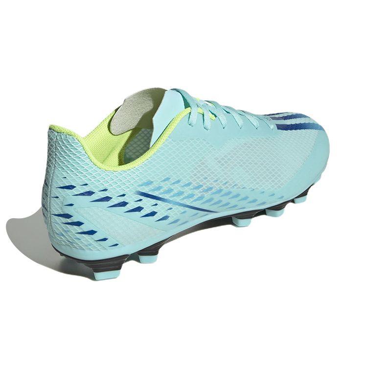 Adidas X Speedportal .4 Round Toe Lace-Up FG (Rubber Long Stud) Slip-Resistant Durable Lightweight Soccer Shoes Unisex Soccer Shoes Blue GW8492
