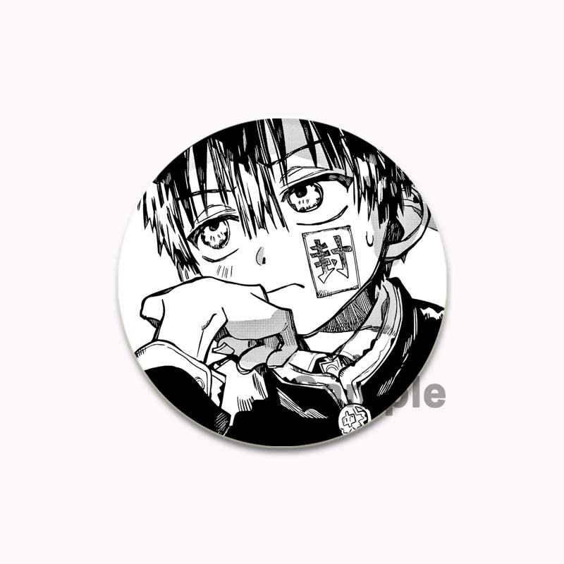 

32/44/58 мм аниме-булавки Ханако Кун в виде туалета, круглые мультяшные броши-защелки для рюкзака, одежды, аксессуаров, коллекции, украшения для значков 44mm