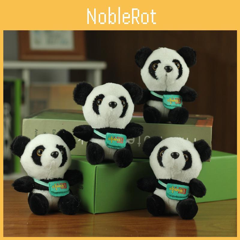 Cute Realistic Panda Plush Toy Backpack Adorable Panda Accessory Bear Keychain Kids Gift Large Panda Stuffed Animal