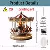 2D Flat Christmas Carousels Acrylic Table Sign Decorative Ornament for Romantics and Elegant Indoor Holiday Decoration