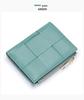 Women's Short Lambskin Woven Wallet: Foldable Card Holder & Zipper Coin Purse (2025)